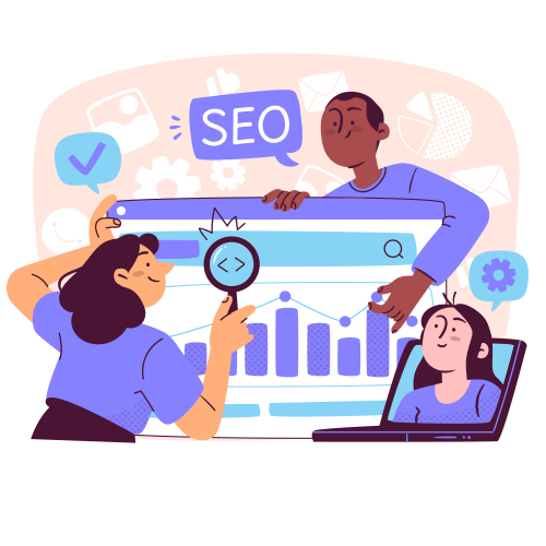 SEO illustration by WeBeeSocial