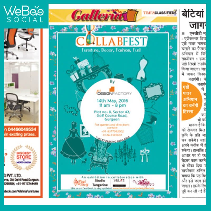 WeBeeSocial print ad for digital marketing