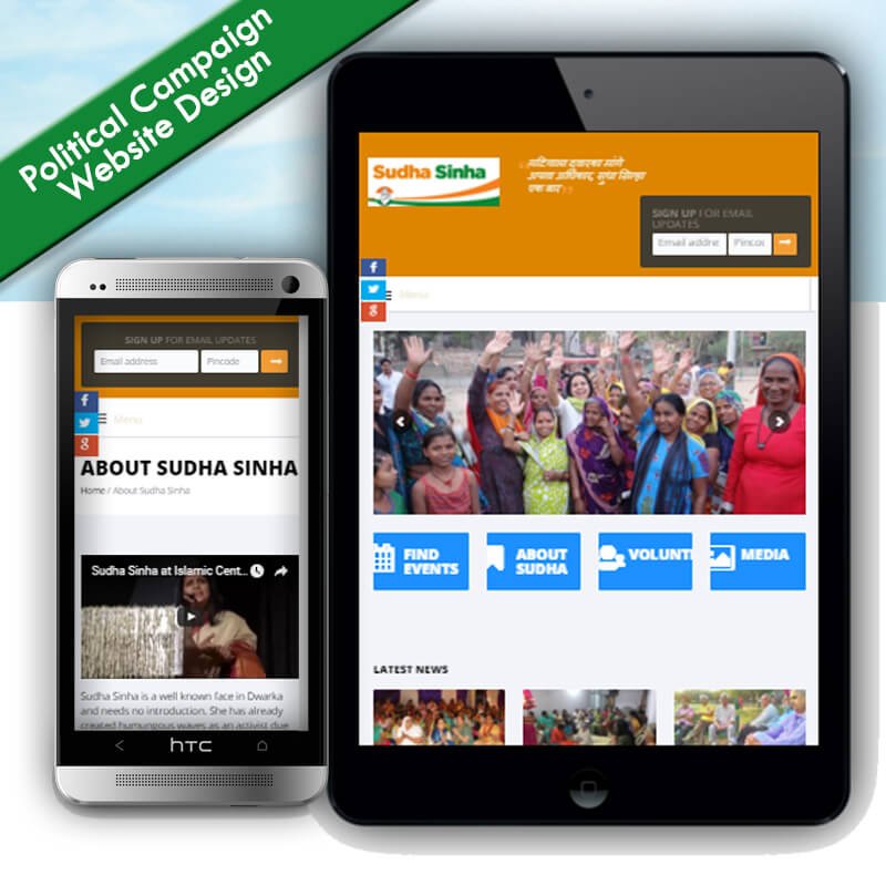 Political campaign website design by WeBeeSocial