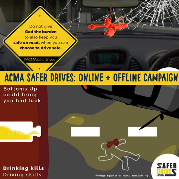 ACMA safer drives campaign image by WeBeeSocial