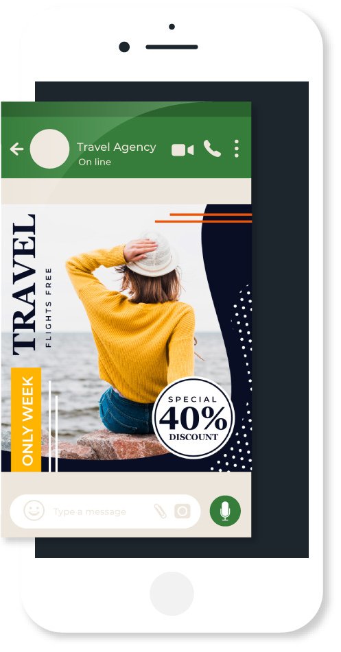 WhatsApp story ads banner by WeBeeSocial