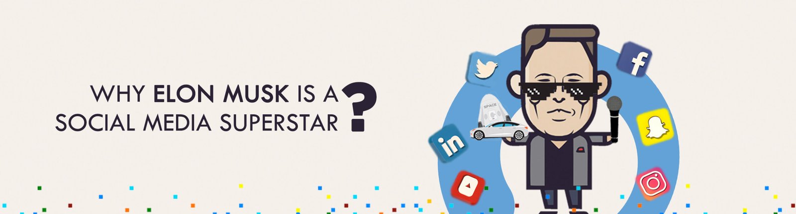 Elon Musk social media banner by WeBeeSocial