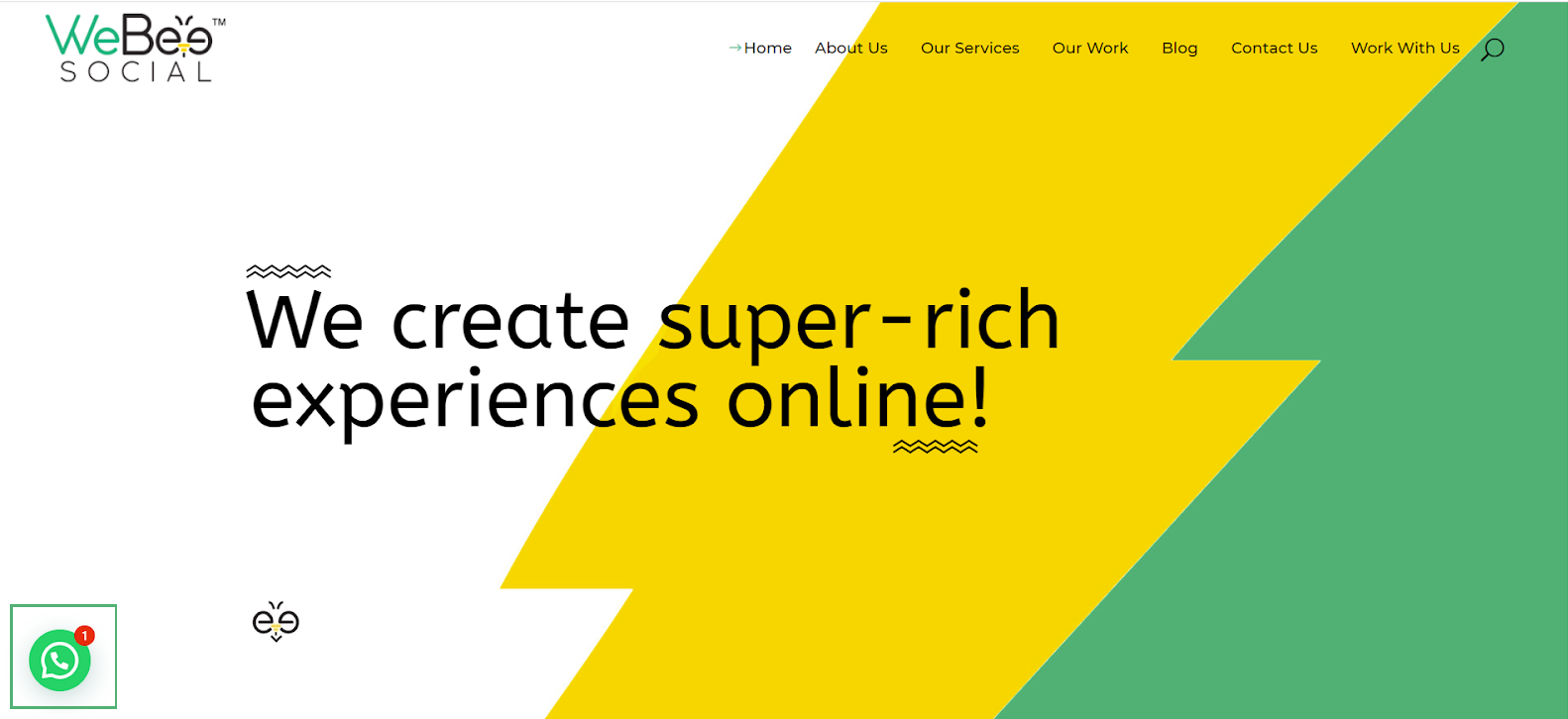 Onsite chat graphic for WeBeeSocial services