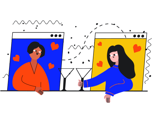 Dating app marketing graphic by WeBeeSocial